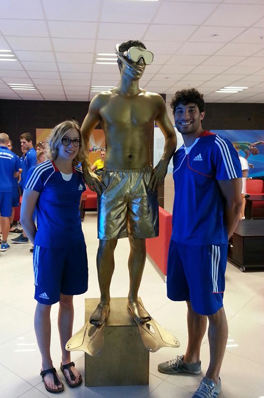 Lou et Clément cérémonie d'ouverture CMAS Games Kazan