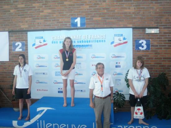 Lou championne de France 100 bi palmes