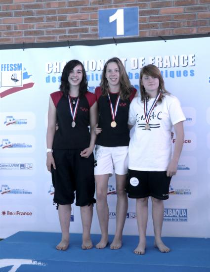podium dames 50 bipalmes Lou et Tiphaine