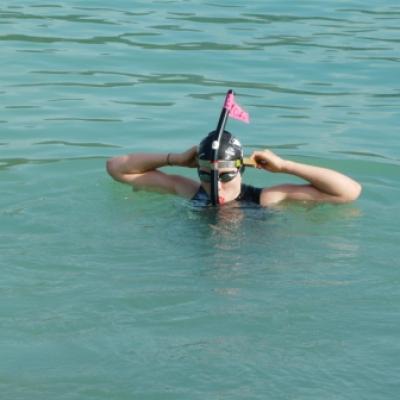 Tiphaine dans l'eau