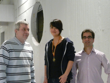 Mélanie entourée de Jean-Luc Laurent et Edouard Andréassian